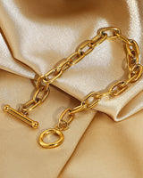 18K Gold Chain Bracelet-1