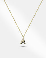 Personalize Enamel Block Letter Necklace