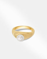 18K Gold Plated Ring with Pearl