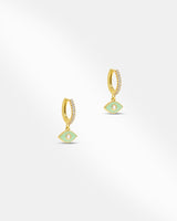 Evil Eye Drop Earring in Green Color