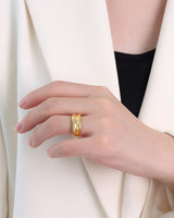 Gold Plated Cuff Ring-1