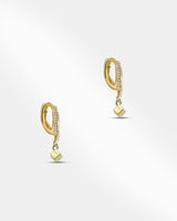 Gold Cube Hoop Earrings