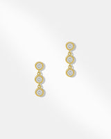 Zirconia Stud Drop Earring