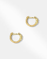 Mini Hoop Earring With Stones-1