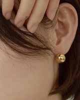 Dome Huggie Hoop Earring-2
