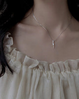 Cubic Zirconia Chain Necklace-1
