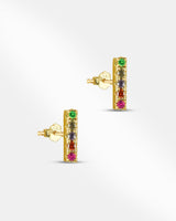 Rainbow Bar Stud Earring