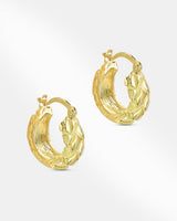 Zig Zag Pattern Hoop Earring
