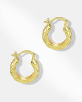 Zig Zag Pattern Hoop Earring-1