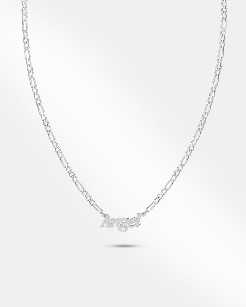 Nameplate Silver Chain Necklace