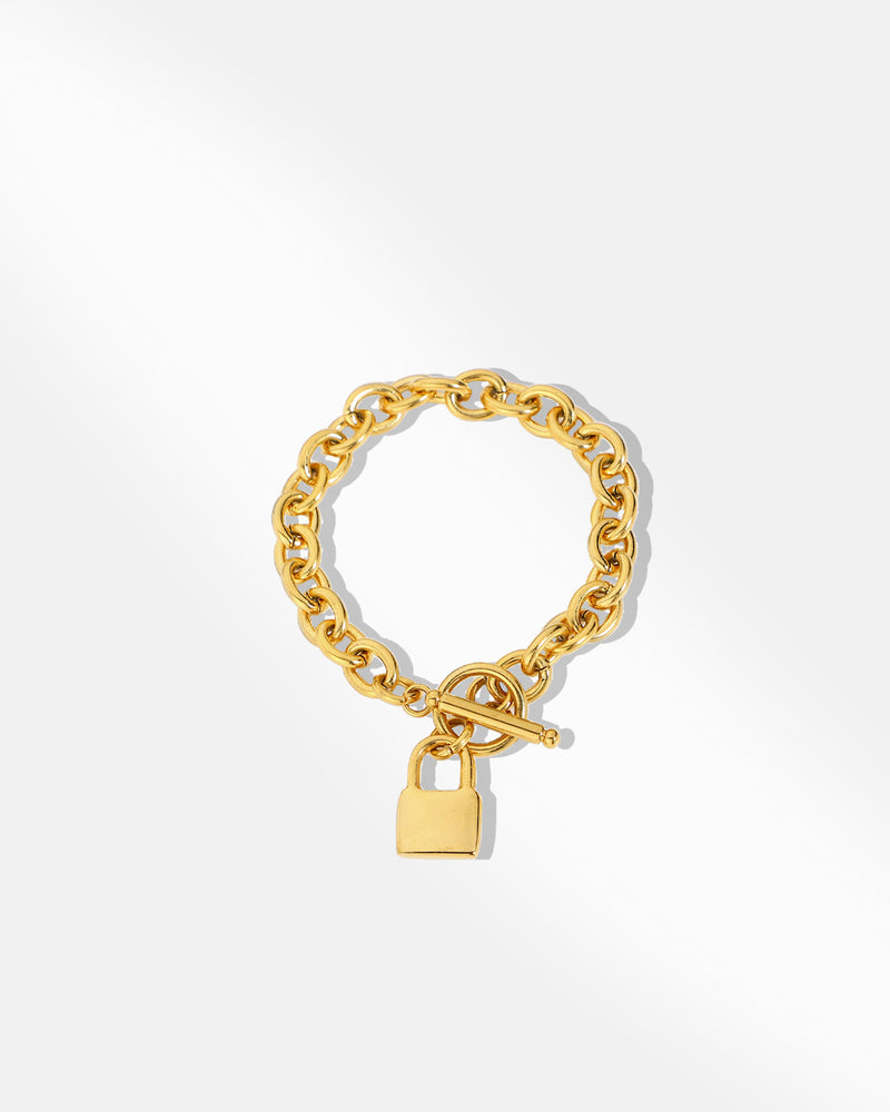 Lock Link Chain Layered Bracelet