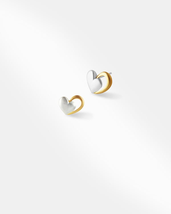 Dual Plated Heart Earring