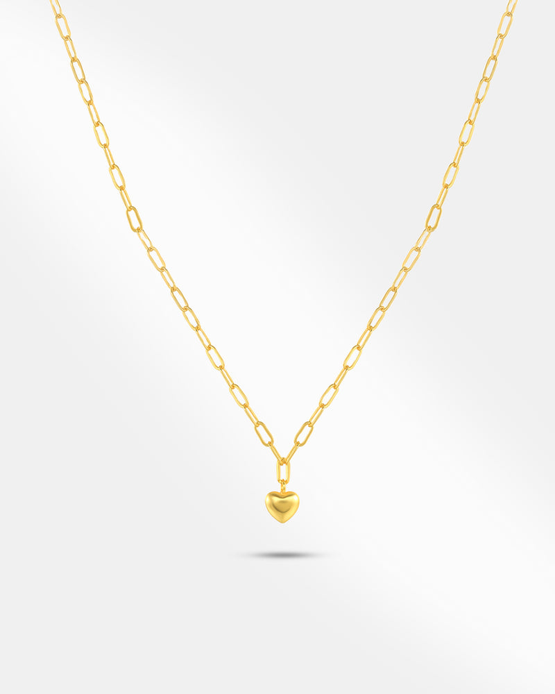 Heart Pendant With Gold Chain
