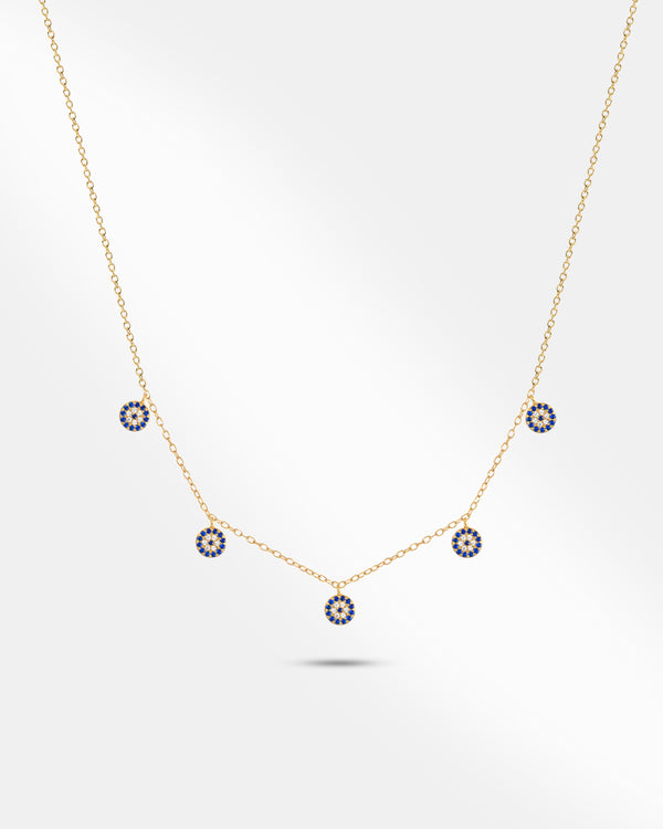 Gold Plated Small Eye Necklace