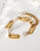 18K Gold Pearl Bracelet-1