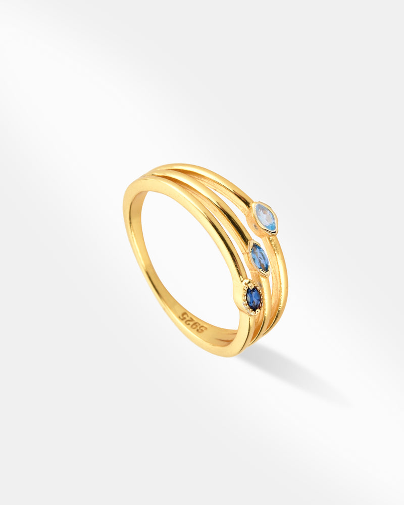 Gold Ring With Stones-1