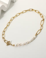 Peral And Clip Chain Necklace-1