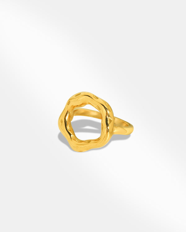 18k Gold Plated Dome Ring