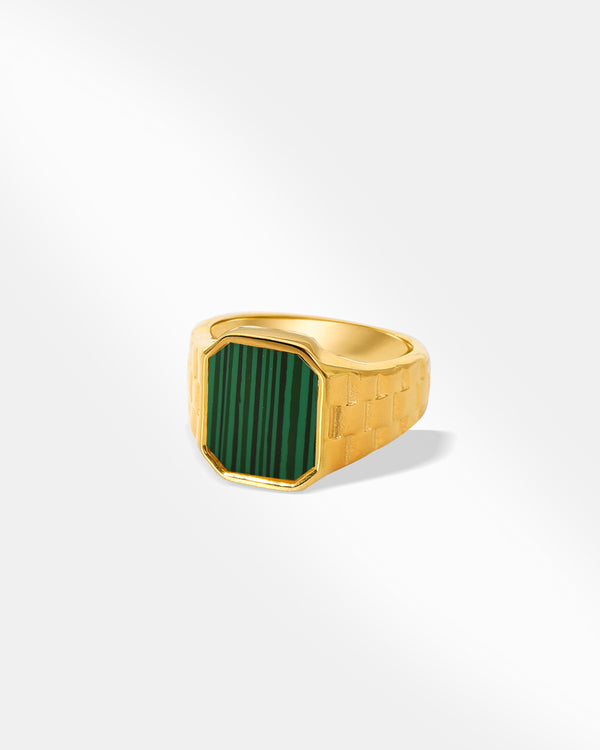 Gold Plated Shell Signet Ring