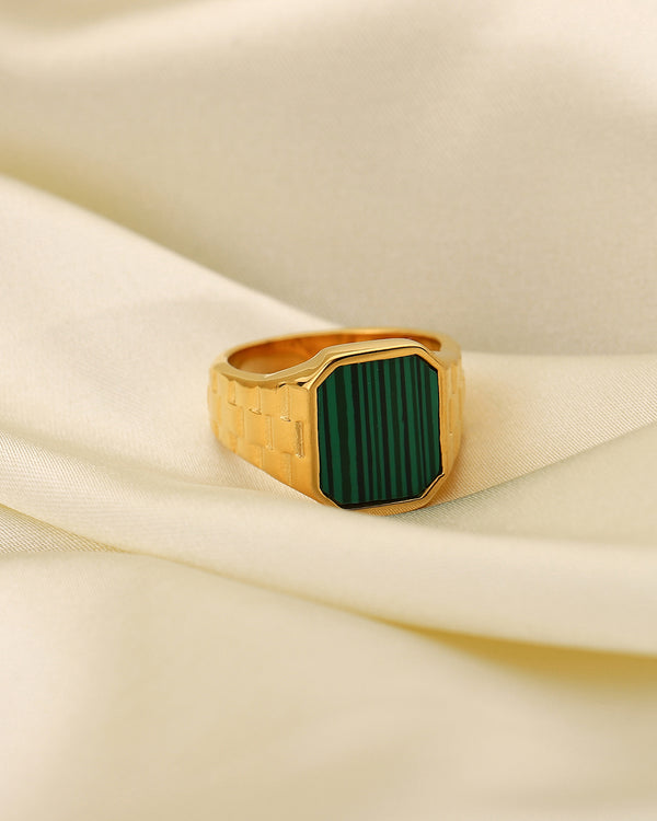 Gold Plated Shell Signet Ring-1