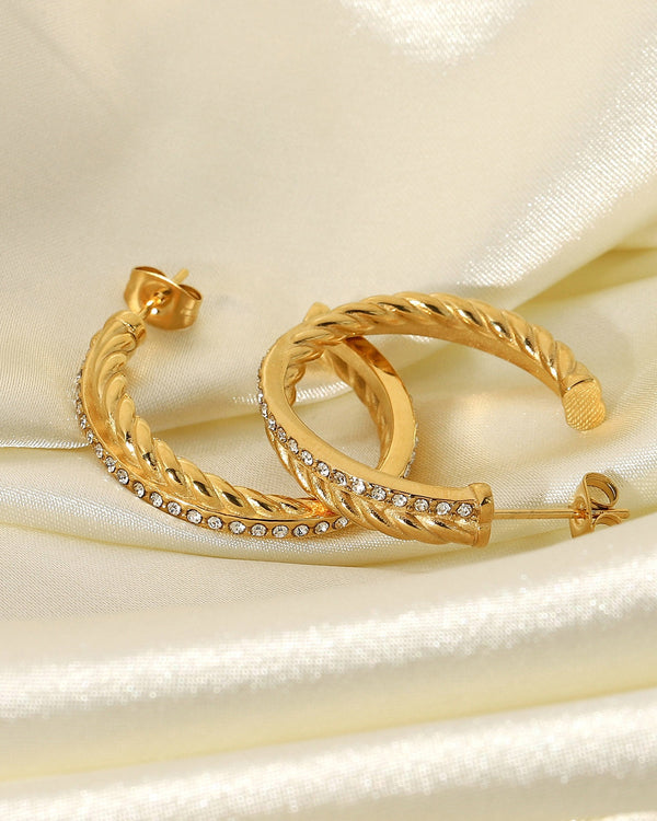 Gold Plated Hoop Earring For Women-1