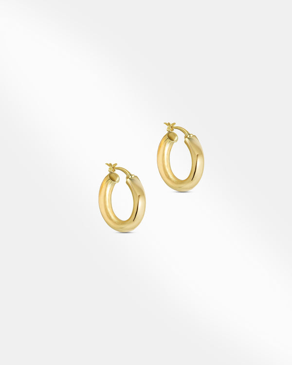 Medium Size Gold Hoop Earring-1