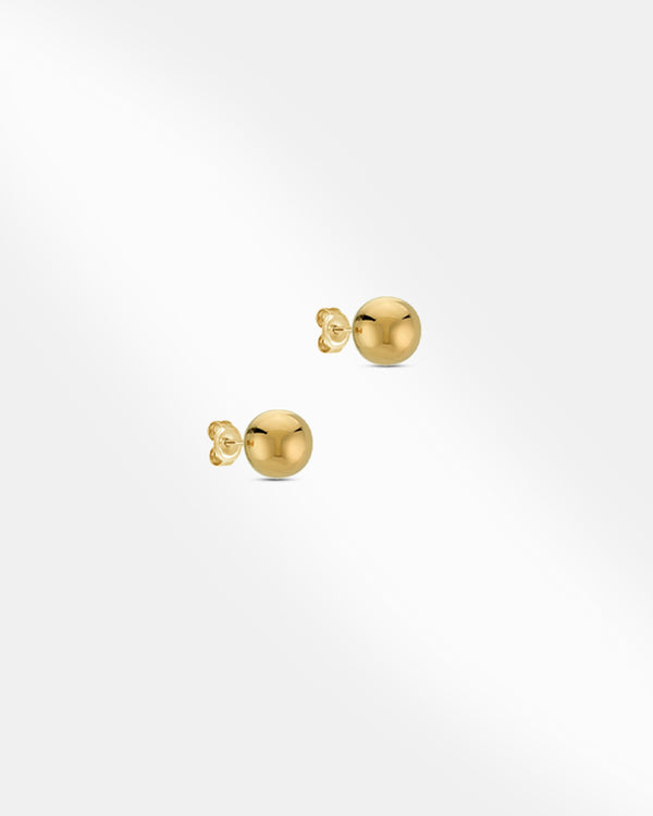 18K Gold  Ball Stud Earring