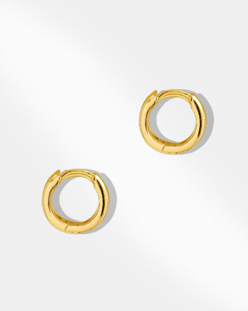 Gold Plated Mini Hoop Earring-1