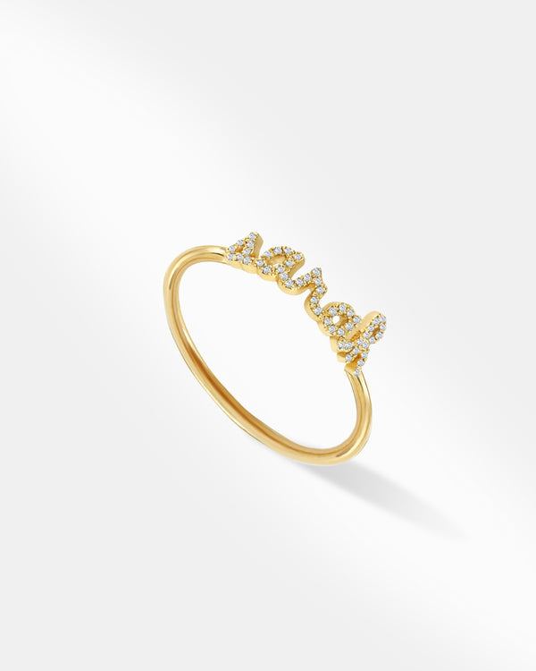 Gold Plated Personalized Name Ring