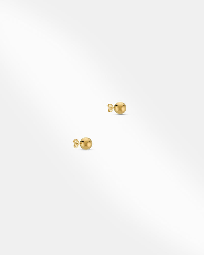 18K Gold  Ball Stud Earring-2