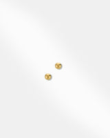 18K Gold  Ball Stud Earring-3