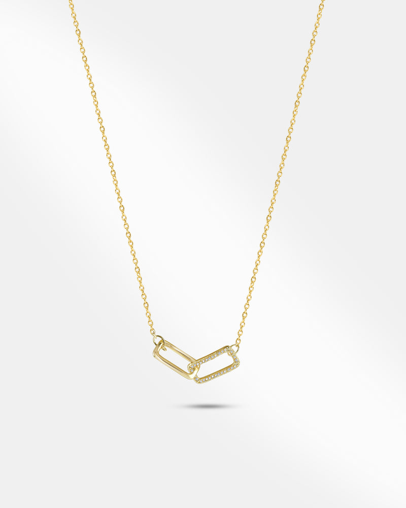 Double Rectangle Pendant with Chain