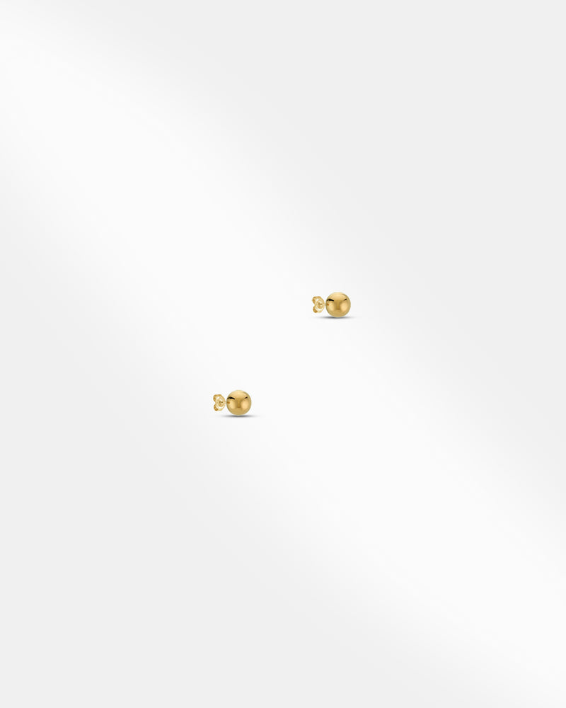 18K Gold  Ball Stud Earring-4