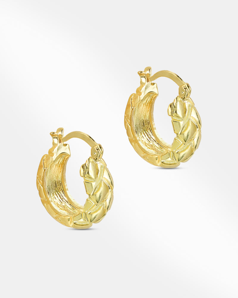 Zig Zag Pattern Hoop Earring