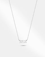 Block Letter Nameplate Chain Necklace-1