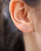 Thin Bar Stud Earring-2
